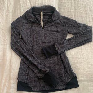 Lululemon Grey and Black 1/4 zip jacket size 2